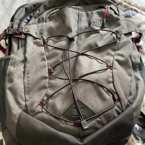 THE NORTH FACE Borealis backpack womens Rare Tweed Grey w/ Fuschia Accents